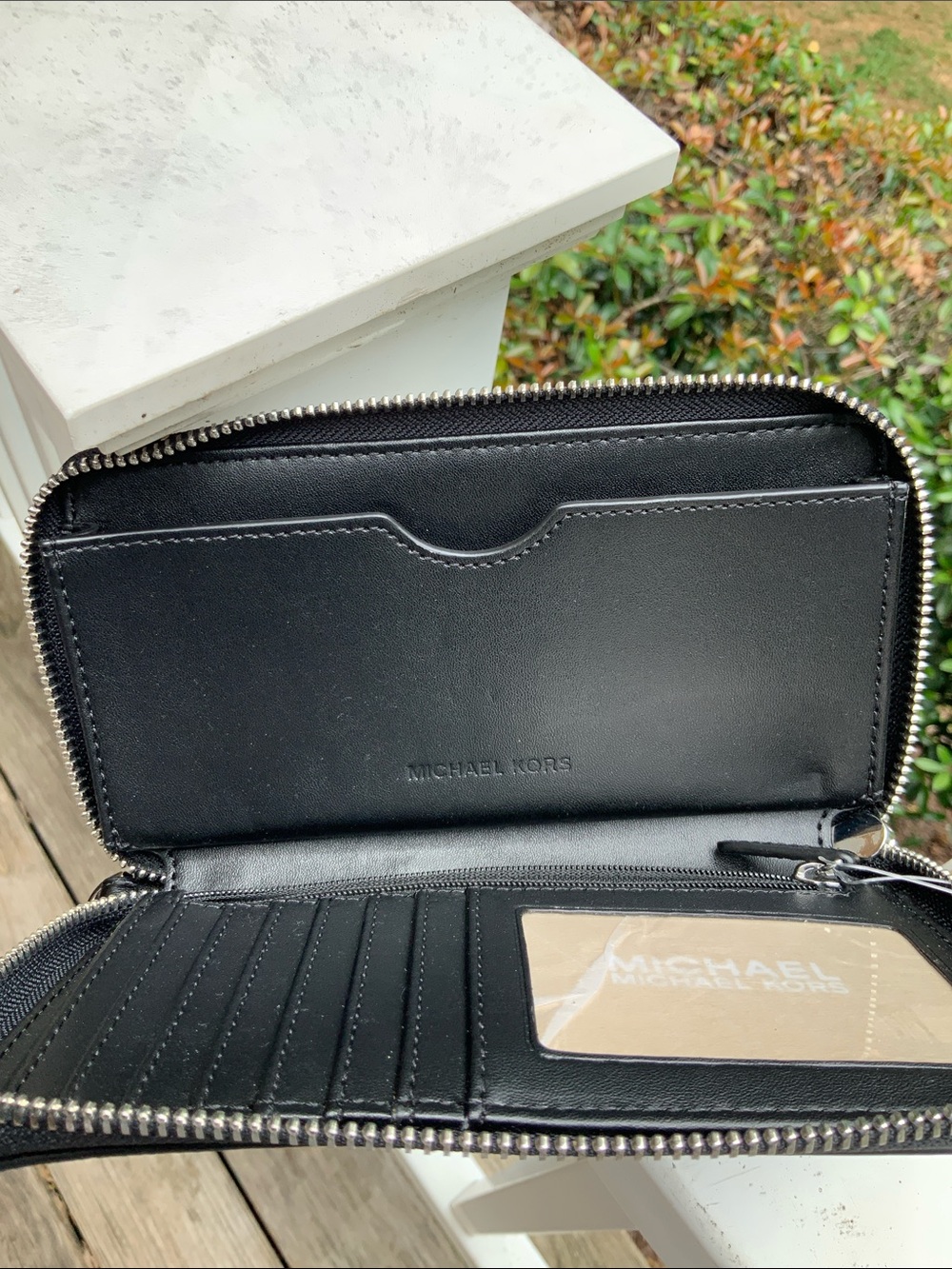 Michael Kors Black LARGE Flat phone case organizer. 17 pro fits NWT - Picture 7 of 15